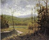Alexander Helwig Wyant Canvas Paintings - Quiet Stream_ Adironcack Mountains